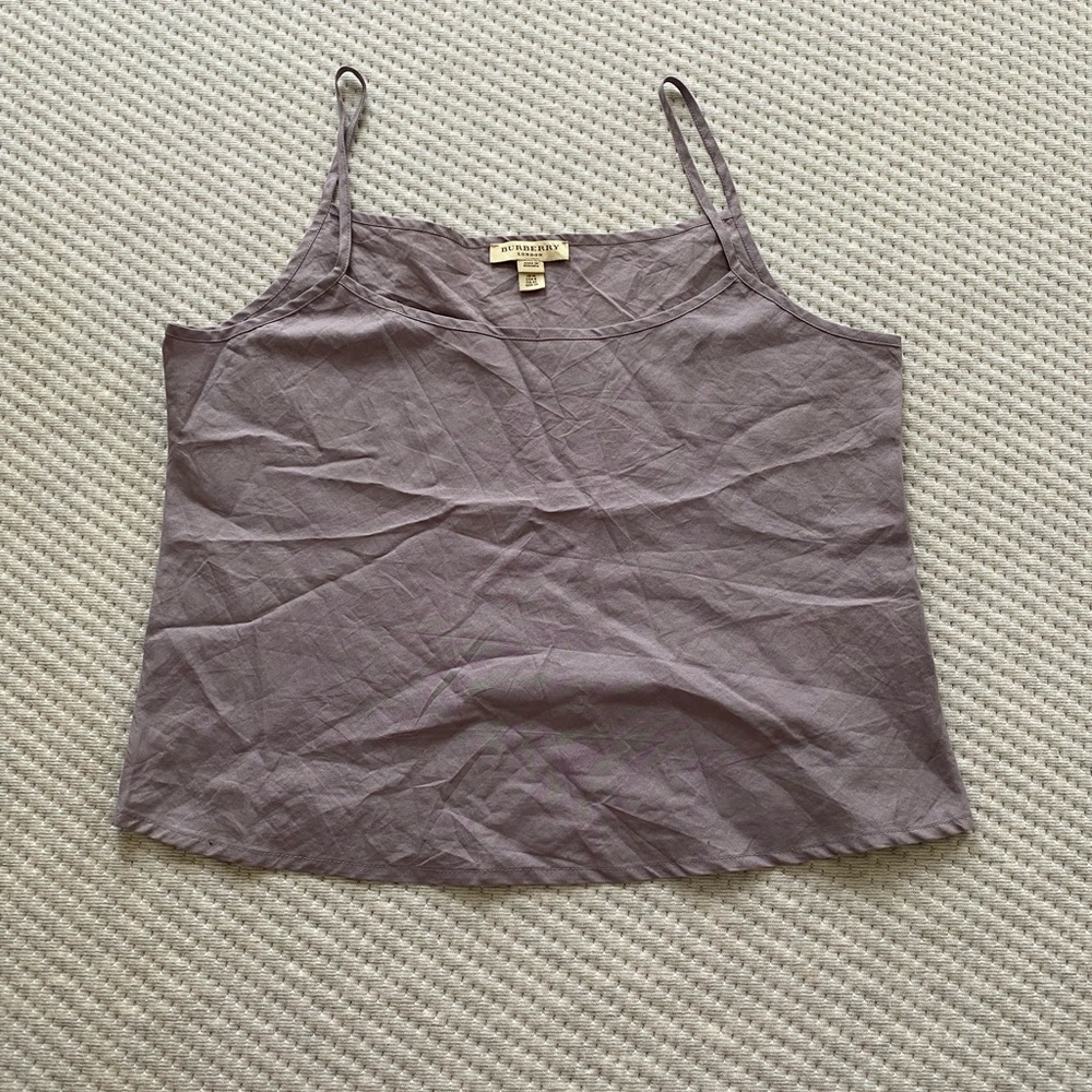 BURBERRY LILAC COTTON SPAGHETTI STRAP CAMI CAMISOLE 8